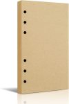 A6 kraft paper inner pages, 6-hole (120g/m²) blank inner pages, suitable for A6 small notebooks, diaries, personal binders, planners, 90 sheets, 4.2 x 6.9 inches