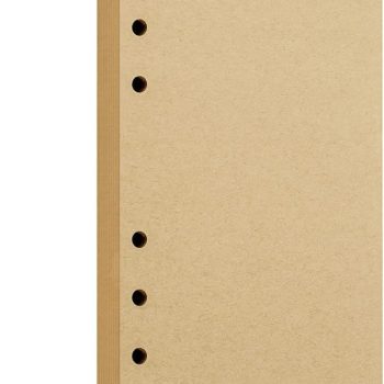A6 kraft paper inner pages, 6-hole (120g/m²) blank inner pages, suitable for A6 small notebooks, diaries, personal binders, planners, 90 sheets, 4.2 x 6.9 inches