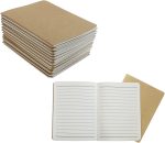 24-pack kraft paper lined notebook A6 size (3.9 inches x 5.5 inches), mini pocket notebook, suitable for travelers, students, office workers - memo pad/diary - 64 pages lined paper/32 sheets