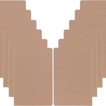 12-book university standard line spacing notebook, lined paper, 60 pages, 5.5 x 8.3 inches, A5 size, travel diary set, suitable for travelers, students, church, office, writing diaries, themed notebooks, planners, kraft paper