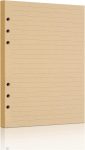 Retro kraft paper - A5 lined binder inserts, 80 sheets (160 pages), suitable for 6-hole binders, can be used as diaries, notebooks, etc.