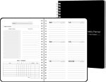 Undated Weekly Planner, Weekly To Do List Notebook with Goal & Habit Tracker Organizer, A5 5.8" x 8.0" Weekly Planner Notebook with Spiral Binding for Men or Women
