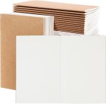 24-pack of blank kraft paper notebooks, A5 size, no lined paper, 8.3 x 5.5 inches, 60 pages, travel diary set, suitable for students, children, and writing.