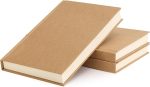 3-pack of blank notebooks, A5 hardcover sketchbooks, 120 sheets/240 pages, no lined notebooks, 100g paper, 5.6 x 8.2-inch, drawing, art, travel gifts, student and office supplies