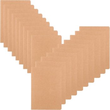 20-pack blank pocket notebooks, thick unlined paper, 60 pages, 5.5 x 3.5 inches, A6 size, portable, kraft paper cover, diary, sketchbook, subject notebook, planner