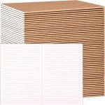 48-pack of lined kraft paper notebooks, A5 size, 8.3 x 5.5 inches, suitable for travel diaries, student gifts, school office supplies (30 sheets/60 pages).