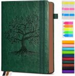 Vintage leather notebooks - 300 pages numbered lined notebooks, A5 size, unisex, travel diary, daily writing, notes, study and work diaries (5.8 inches x 8.3-inch