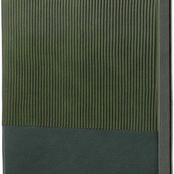 Lined notebooks, suitable for work and university, 5.8 x 8.3 inches A5 PU leather, 216 pages, unisex, suitable for home, school, business, etc. (dark green)