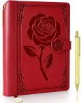 Women's leather notebooks, A5 lined notebooks, beautiful diaries, vintage travel diaries, 240 pages/120 sheets, includes pen