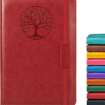 Unisex lined notebook, 256 pages, A5 hardcover, suitable for writing, travel, business, work, and study. Standard college line spacing for easy note-taking. 5.7 inches x 8.3 inches.