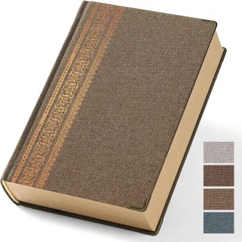 Retro hardcover lined notebook A5 diary - 384 pages, 100g thick kraft paper, unisex, light brown, 5.51 inches x 8.50 inches