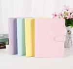 wholesale cheapest A6  Leather Notebook Binder Macaron color 19*13cm Refillable 6 Ring Binder for A6 Filler Paper can custom DIY